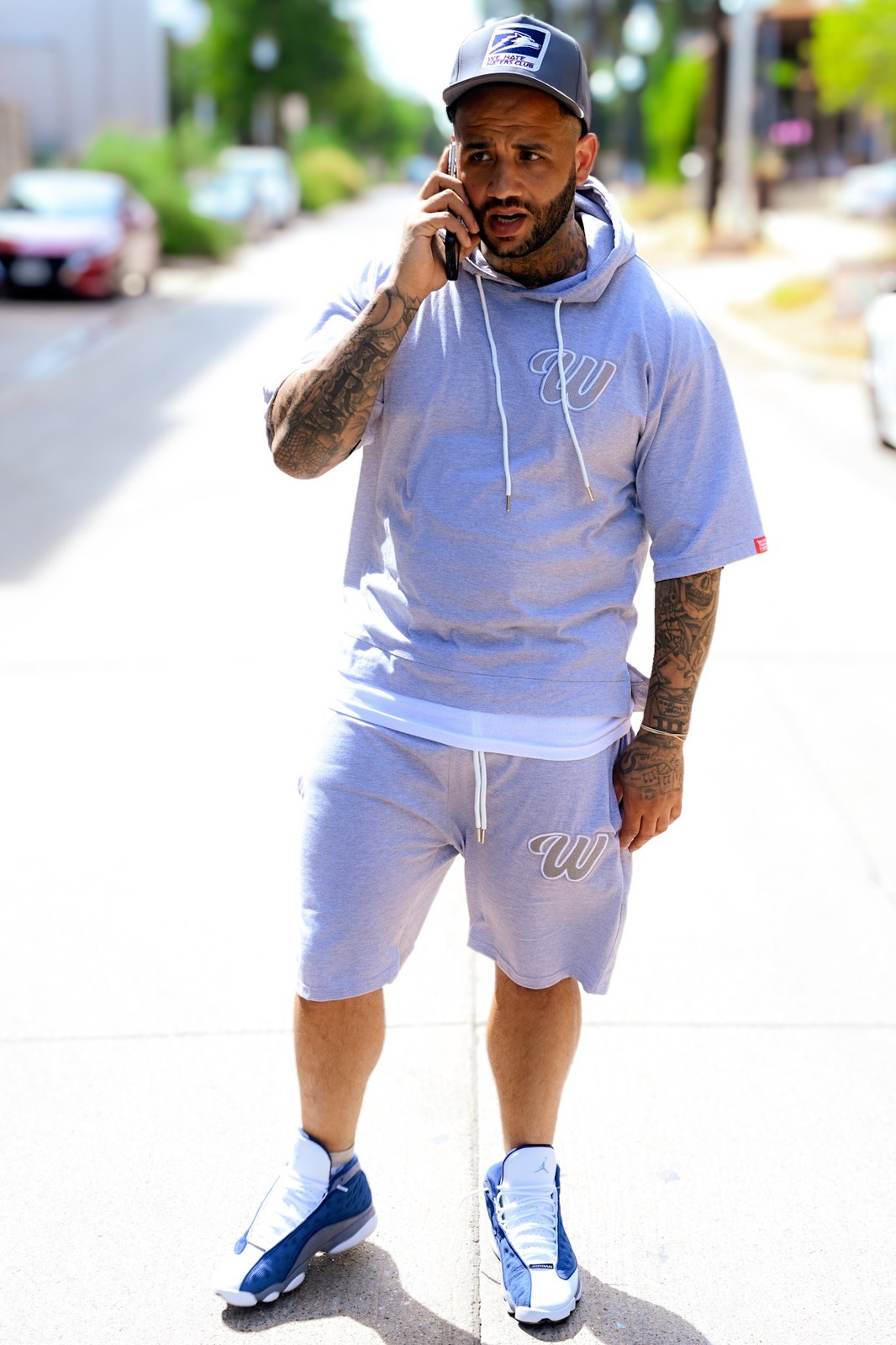 We Hate Haters Club Hooded Tee (Grey)