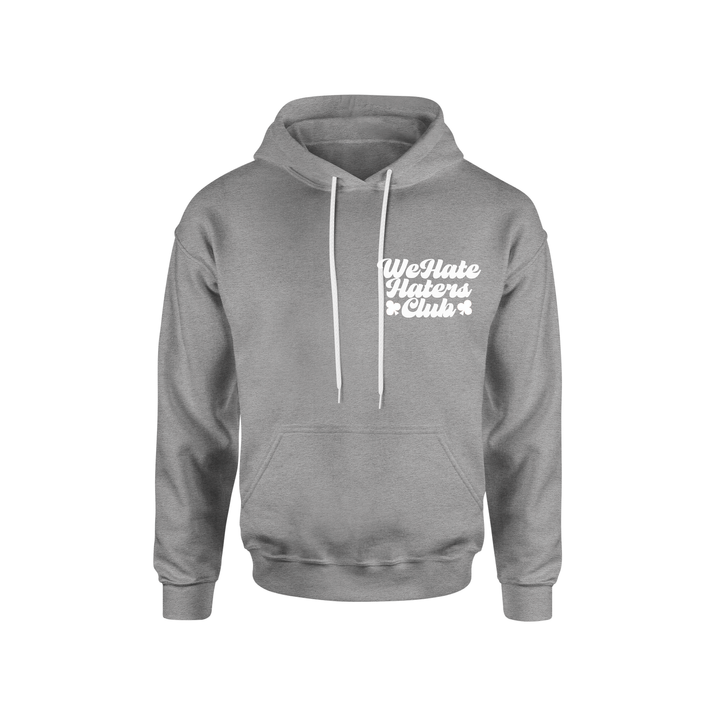 We Hate Haters Club (Grey and White) Hoody