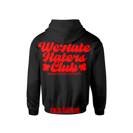 We Hate Haters Club Black and Red Hoody