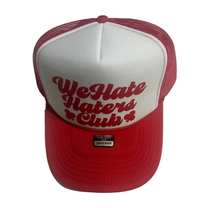 We Hate Haters Club Trucker Hat (Red/White)