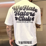 We Hate Haters Club Tee (White and Black Denim)