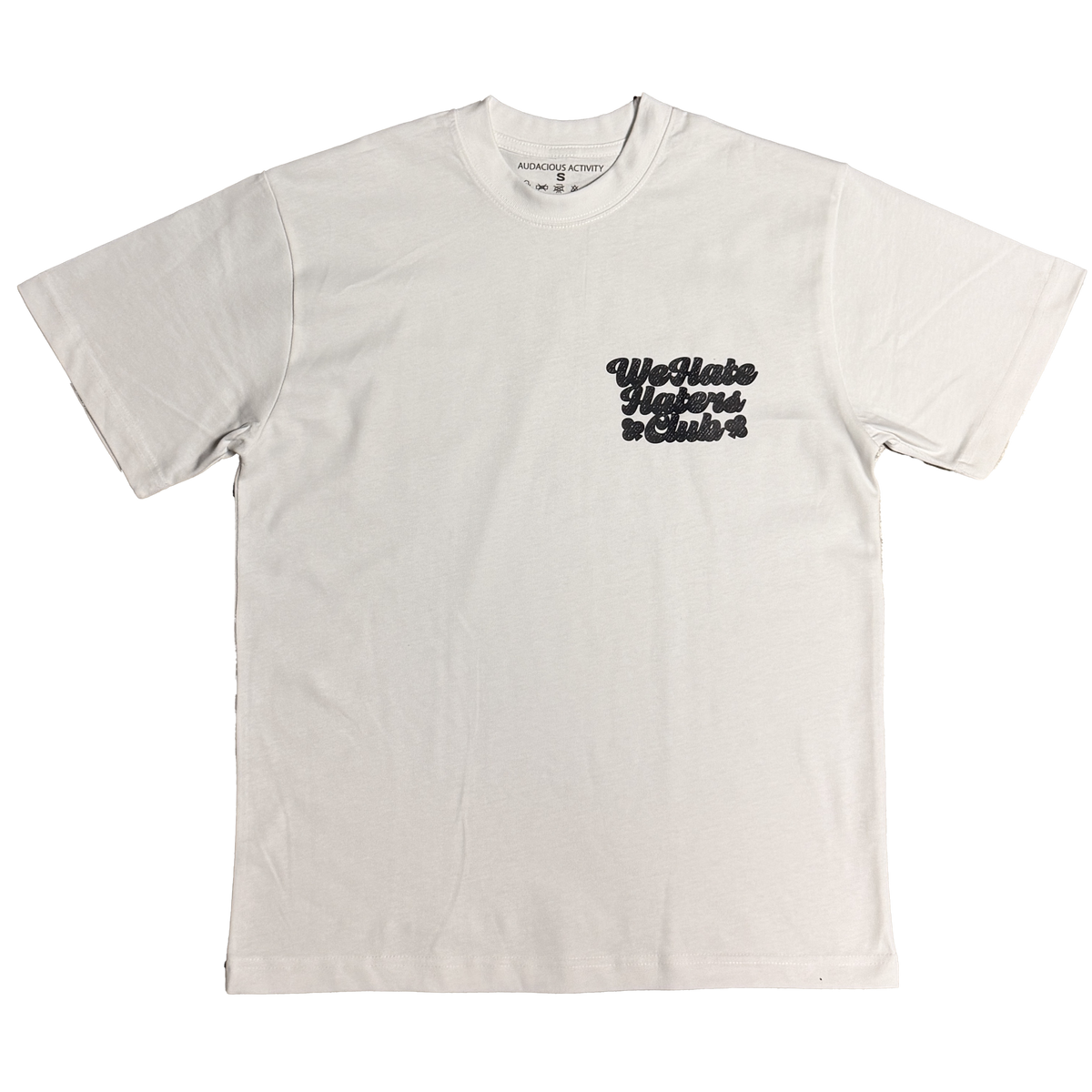 We Hate Haters Club Tee (White and Black Denim)