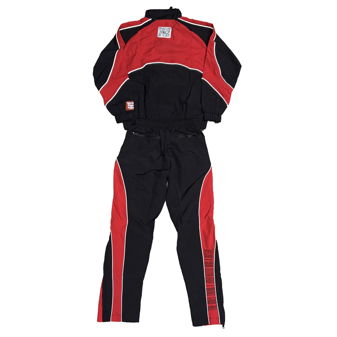 ##We Hate Haters Club Winners Windbreaker Set (Red/Black)