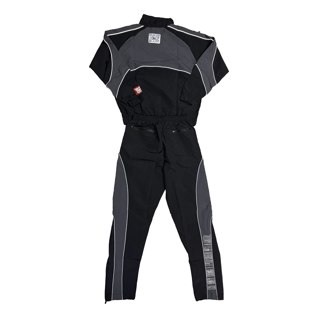 ##We Hate Haters Club Winners Windbreaker Set (Dark Grey/Black)