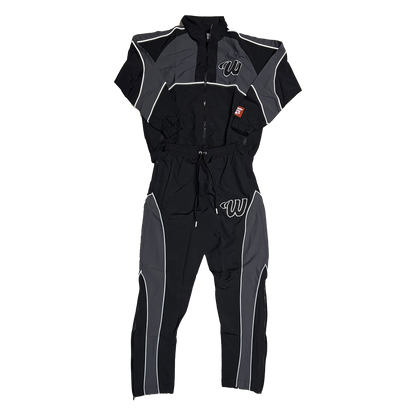 ##We Hate Haters Club Winners Windbreaker Set (Dark Grey/Black)