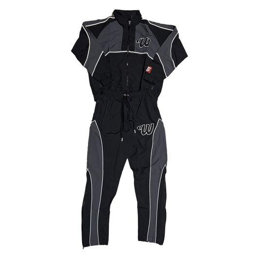 ##We Hate Haters Club Winners Windbreaker Set (Dark Grey/Black)