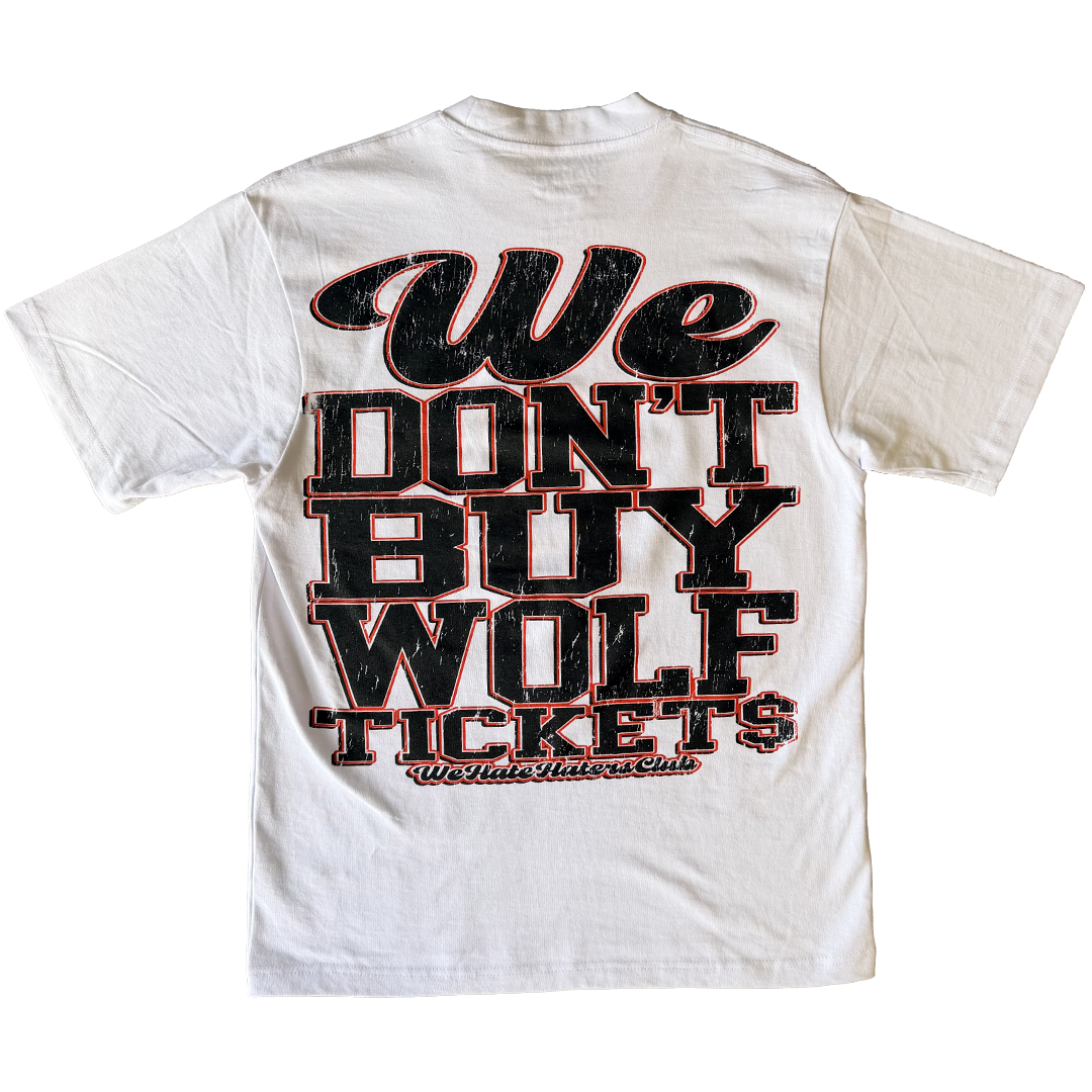 ##We Hate Haters Club Tee (Wolf Ticket$) White/Black/Red