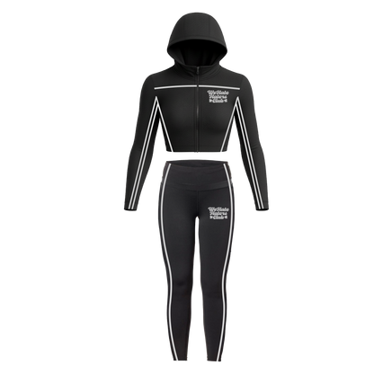 We Hate Haters Club Women's Compression 2 Piece Set (Black/White)