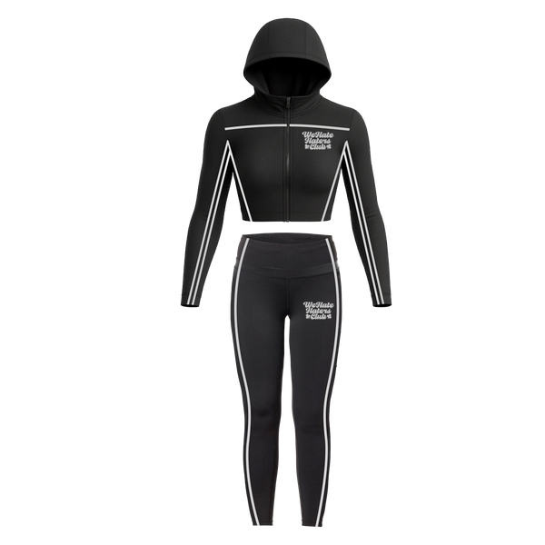 #We Hate Haters Club Women's Compression 2 Piece Set (Black/White)