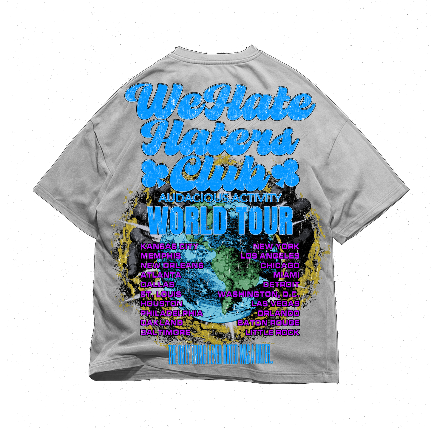 World Tour WHHC Tee (Vintage Grey/Purple)