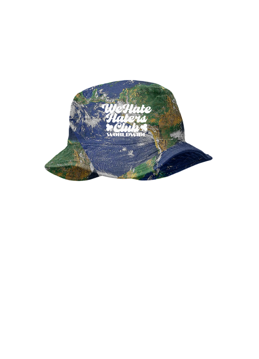 We Hate Haters Club Worldwide Earth Bucket Hat