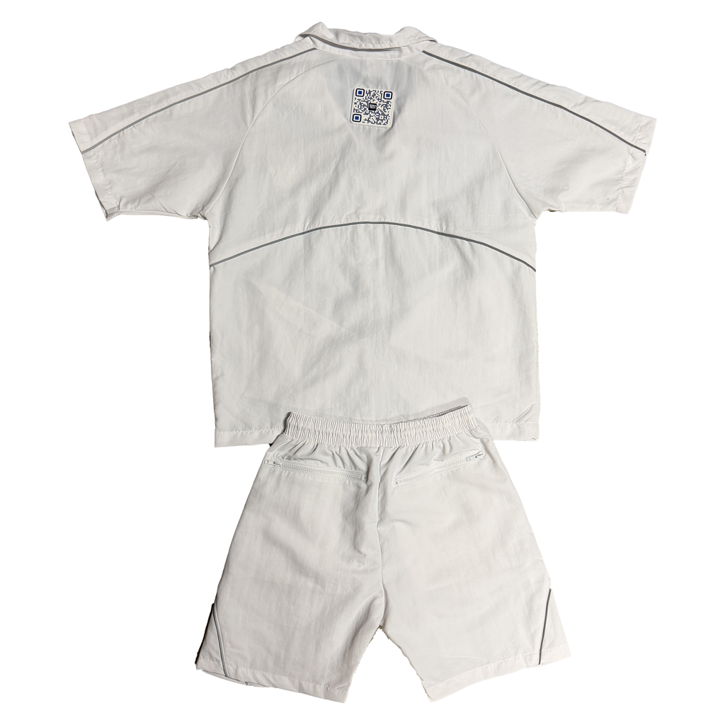 We Hate Haters Club Winners Windbreaker Shortset (Triple White)